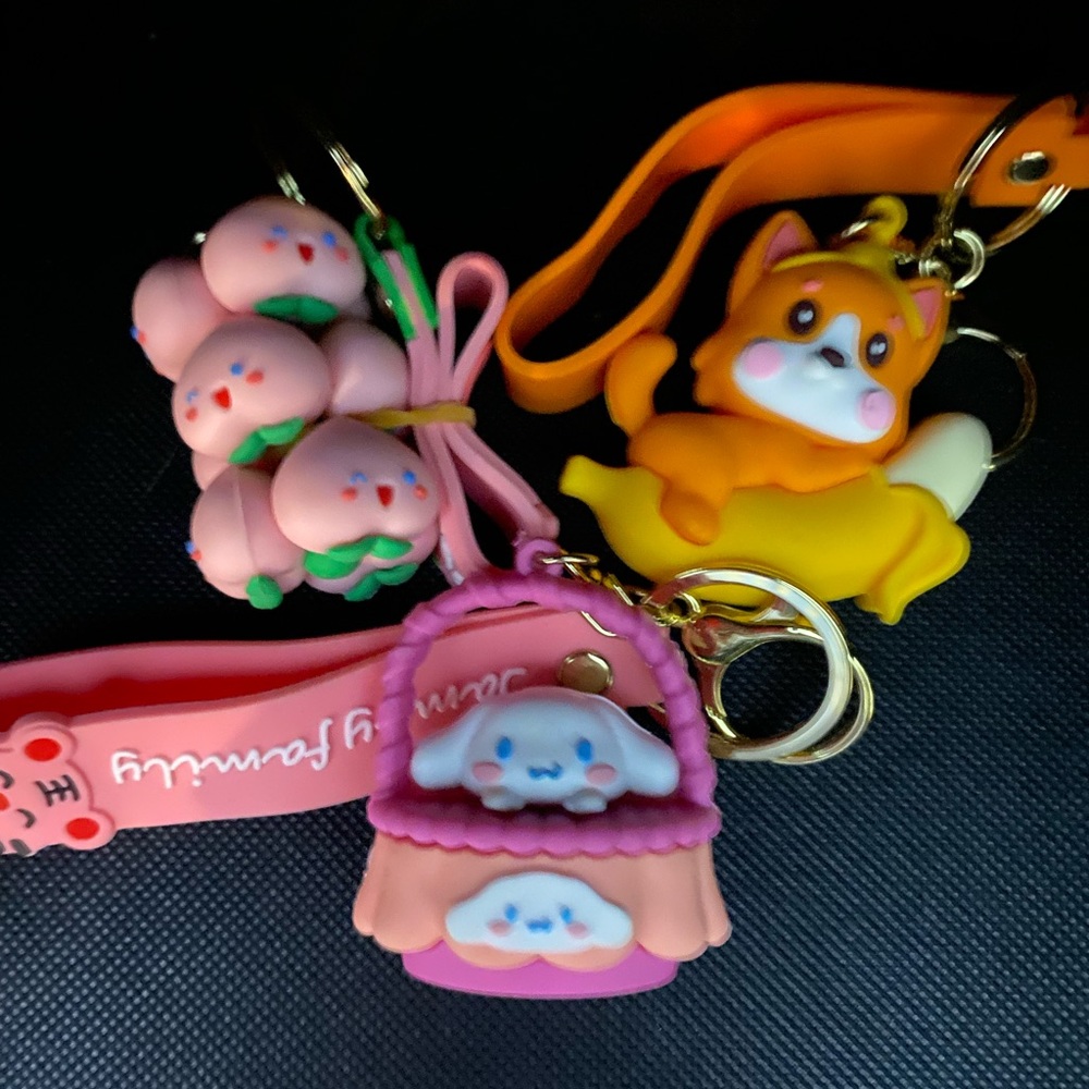 Cute Animal and Fruit Keychains